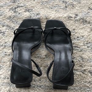 NWOT H&M Black Strapped Sandals with Heels